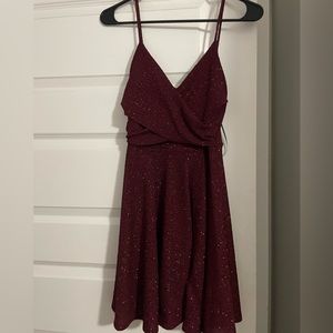 Sparkly red dress somewhat short but very very cute